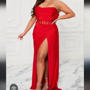 Fashion Nova Red Maxi Dress